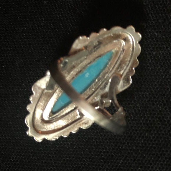 SOLD on another site! Vintage turquoise stone silver ring signed Park Lane - Picture 6 of 8